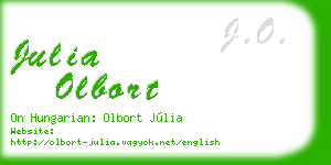 julia olbort business card